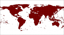 One degree tiles (world map)